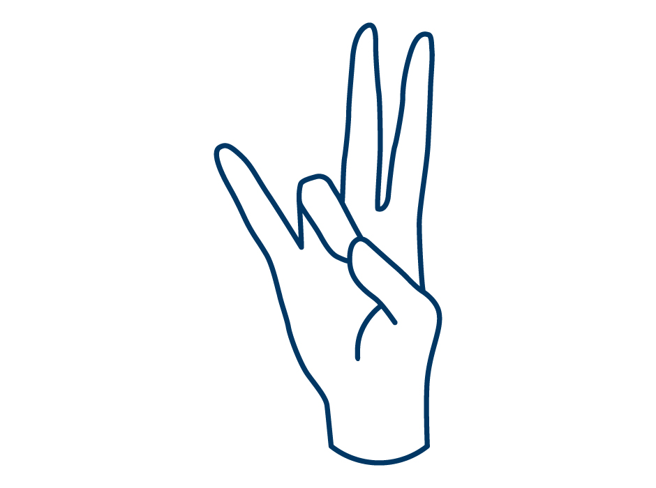 ASL sign for the number seven